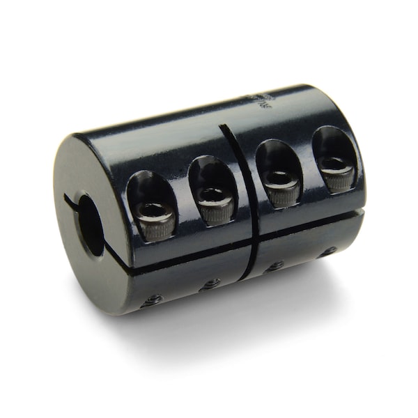 Rigid Coupling, One-Piece, Bores 0.875x0.750", Steel, OD 1 5/8"